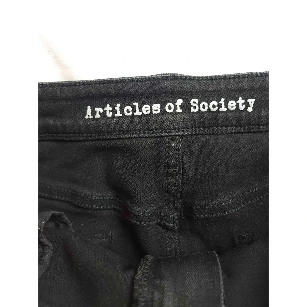Articles Of Society Skinny Jeans Womens Size 30 Black Denim Mya Cannon Pockets‎